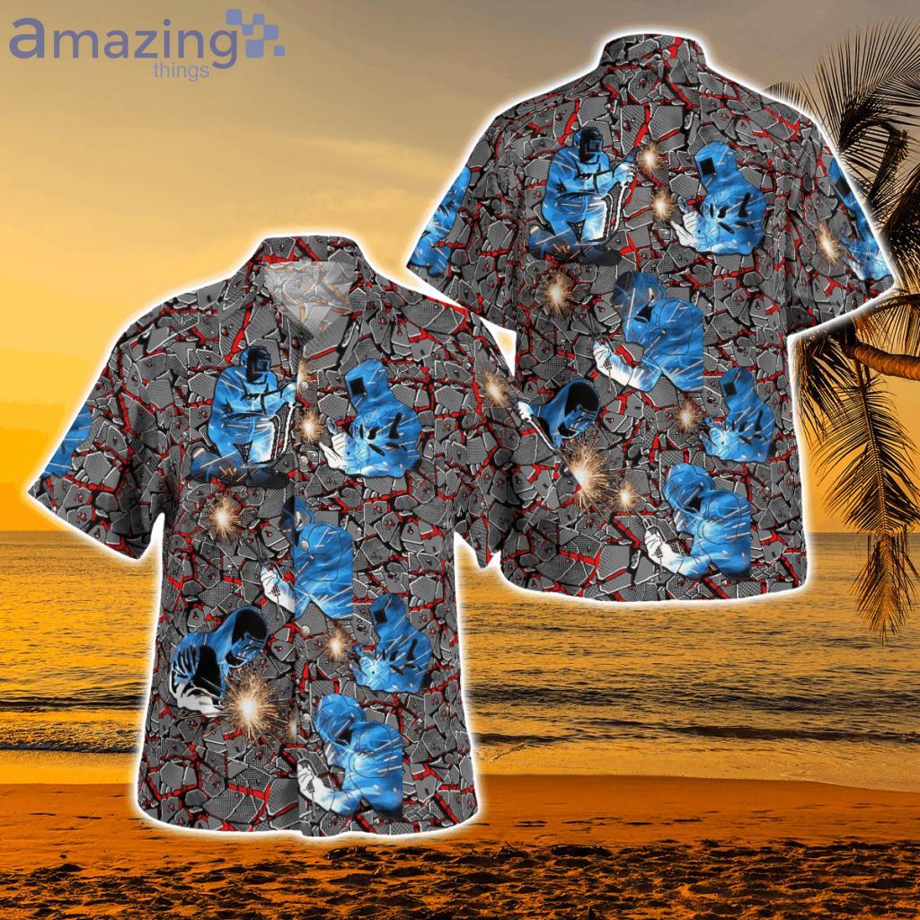 Welder Welds Metal Hawaiian Shirt - BBTT1602BG13 Welder Welds Metal Hawaiian Shirt