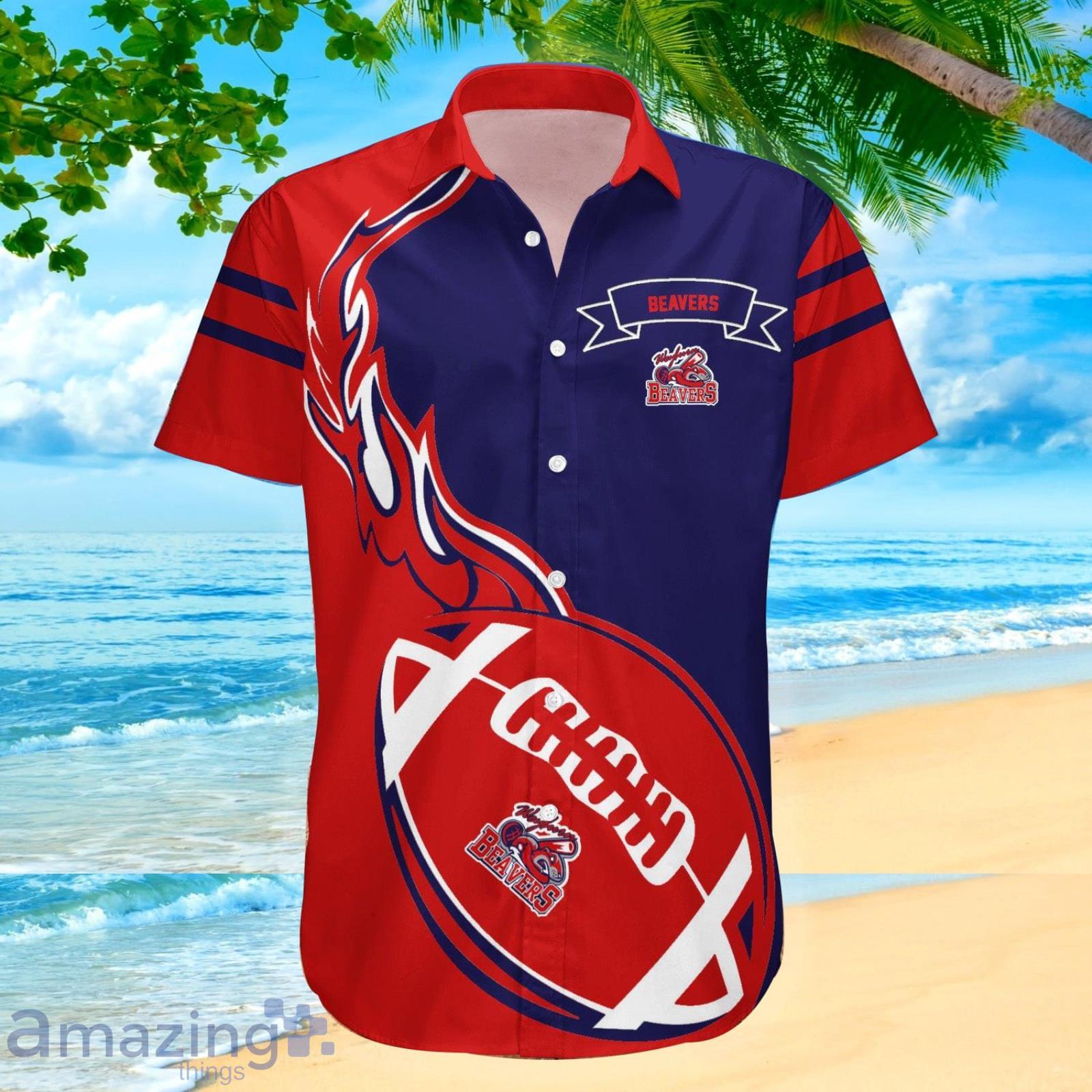 Weyburn Beavers Ca Baseball Flame Ball Hawaiian Shirt For Fans Product Photo 1