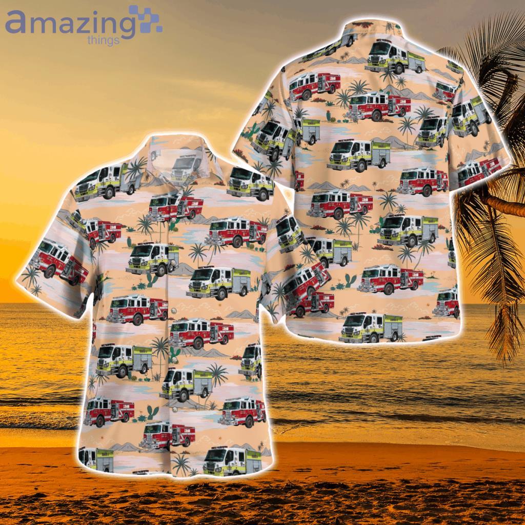 White Plains, New York, Fairview Fire Department Hawaiian Shirt - DLQD2104BG01 White Plains, New York, Fairview Fire Department Hawaiian Shirt