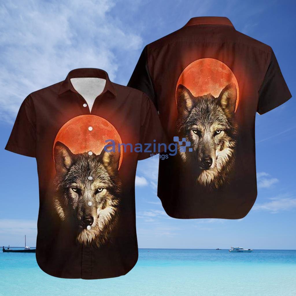Wolf And Red Moon Tropical Hawaiian Shirt - Wolf And Red Moon Tropical Hawaiian Shirt Wolf And Red Moon Tropical Hawaiian Shirt - Wolf And Red Moon Tropical Hawaiian Shirt