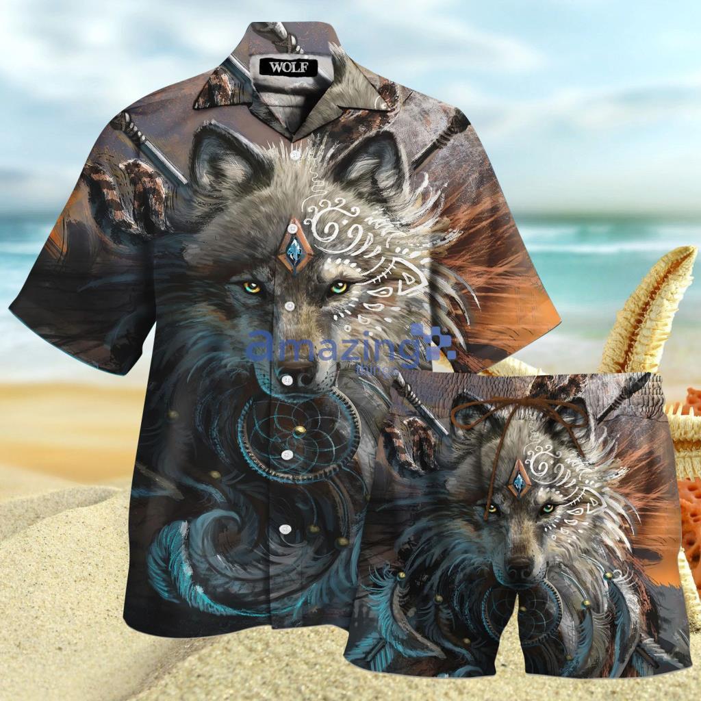 Wolf Hawaiian Shirt And Short - Wolf Hawaiian Shirt And Short