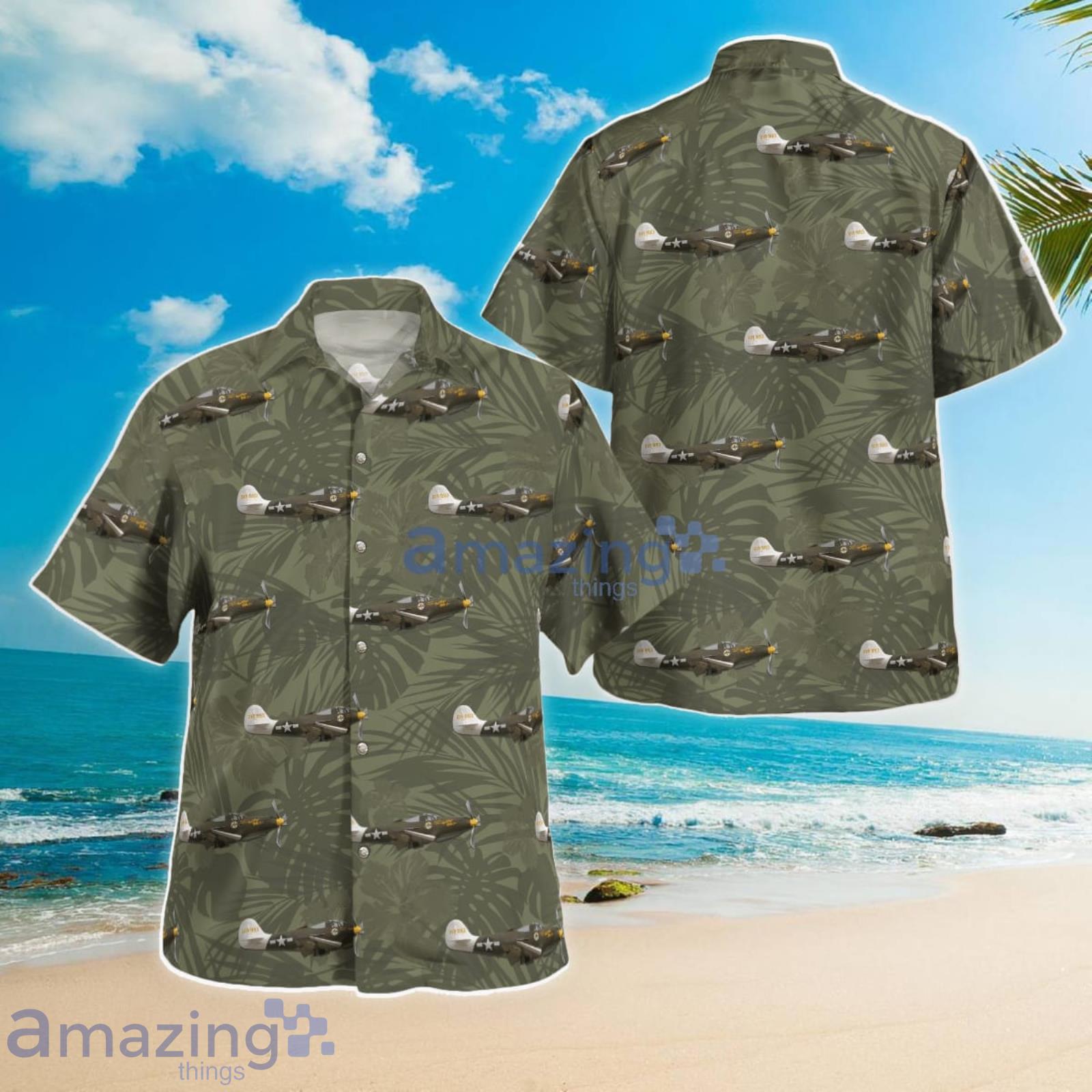 WWII Bell P-39 Airacobra Brooklyn BUM 2nd Military Aircraft Summer Gift Hawaiian Shirt Product Photo 1