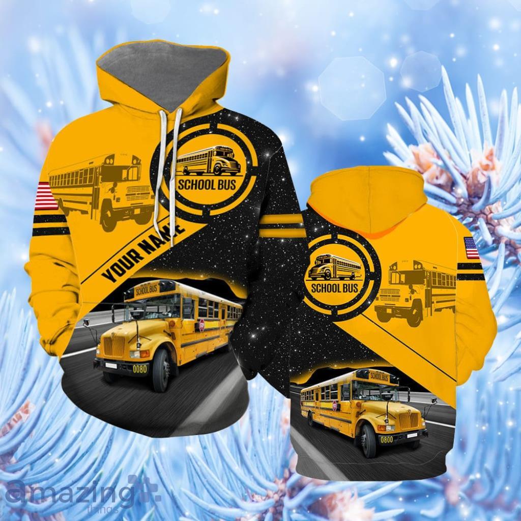 Yellow School Bus Driver Custom Name Hoodie 3D All Over Print - Yellow School Bus Driver Custom Name All Over Print  For Men & Women  CN6050