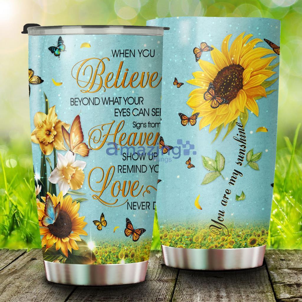 You Are My Sunshine, Butterfly Stainless Steel Tumbler - You Are My Sunshine, Butterfly Stainless Steel Tumbler
