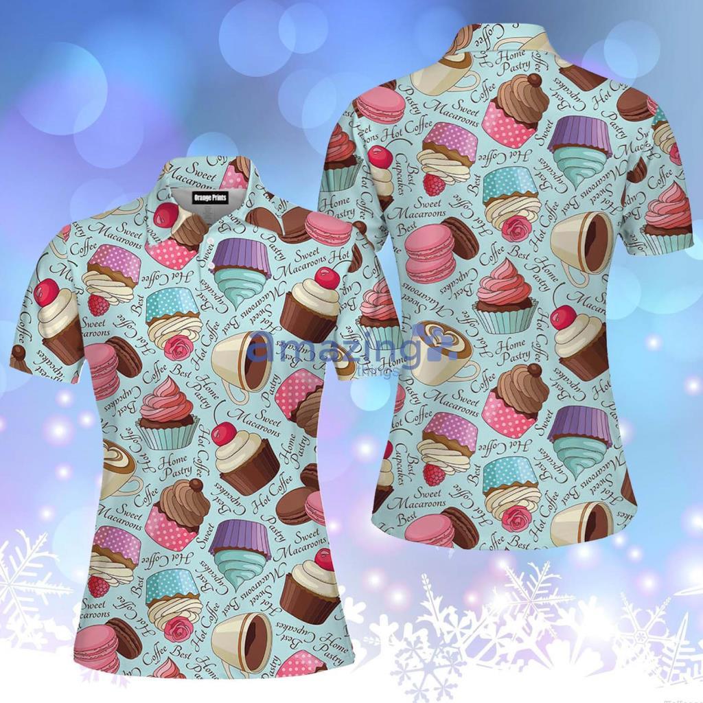 Yummy Colorful Chocolate Cupcakes Polo Shirt - Yummy Colorful Chocolate Cupcakes Polo Shirt