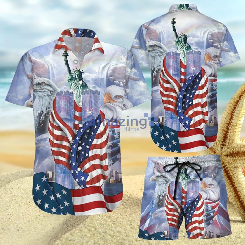4th July United States Of America Independence Day Eagle Hawaiian Shirt And Short - 4th July United States Of America Independence Day Eagle Hawaiian Shirt And Short