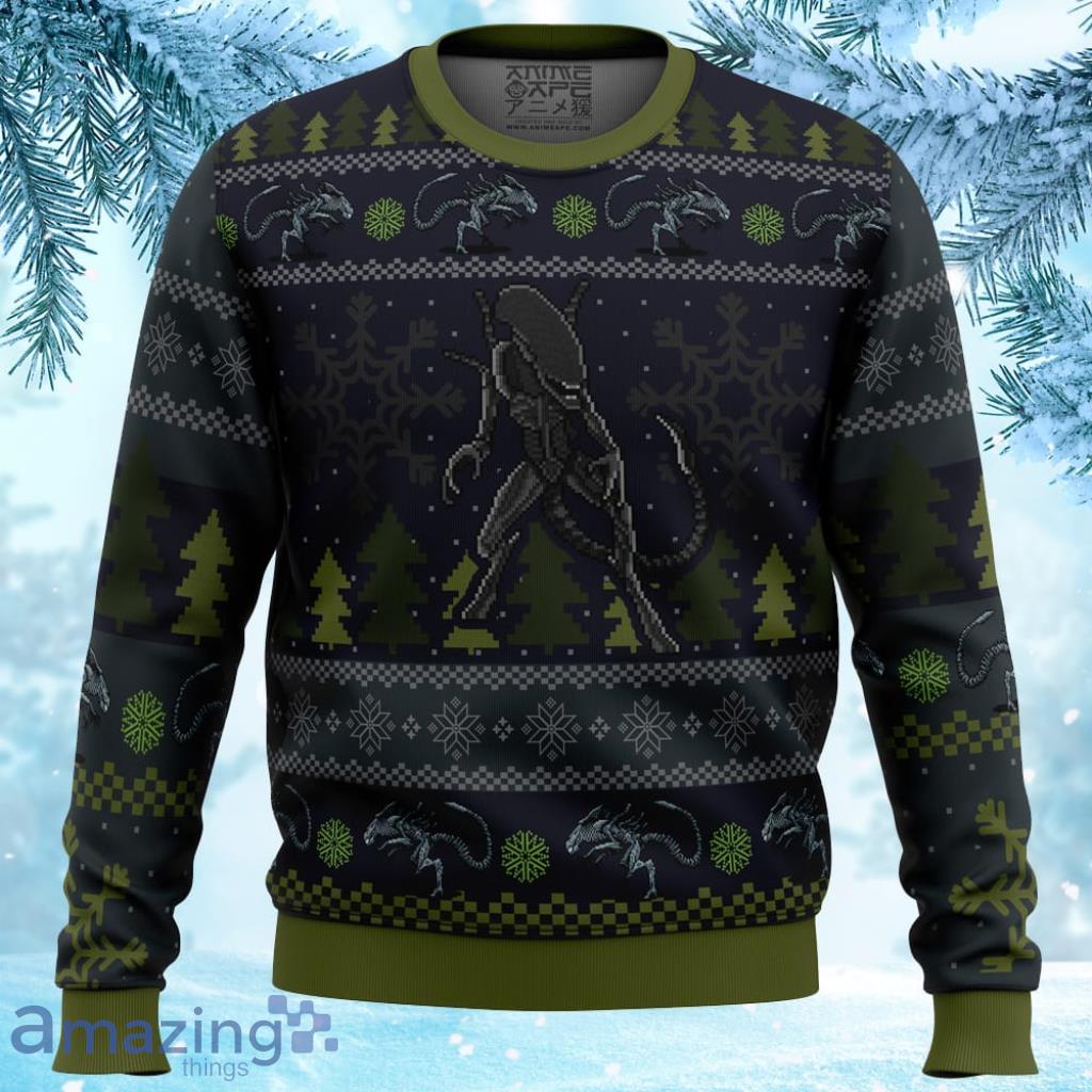 A Christmas Bug Hunt Xenomorph Ugly Christmas Sweater - A Christmas Bug Hunt Xenomorph Ugly Christmas Sweater