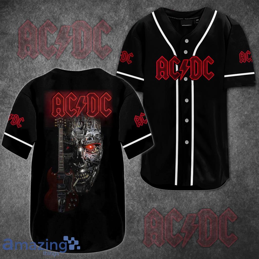 ACDC Skull Rock Baseball Jersey Shirt