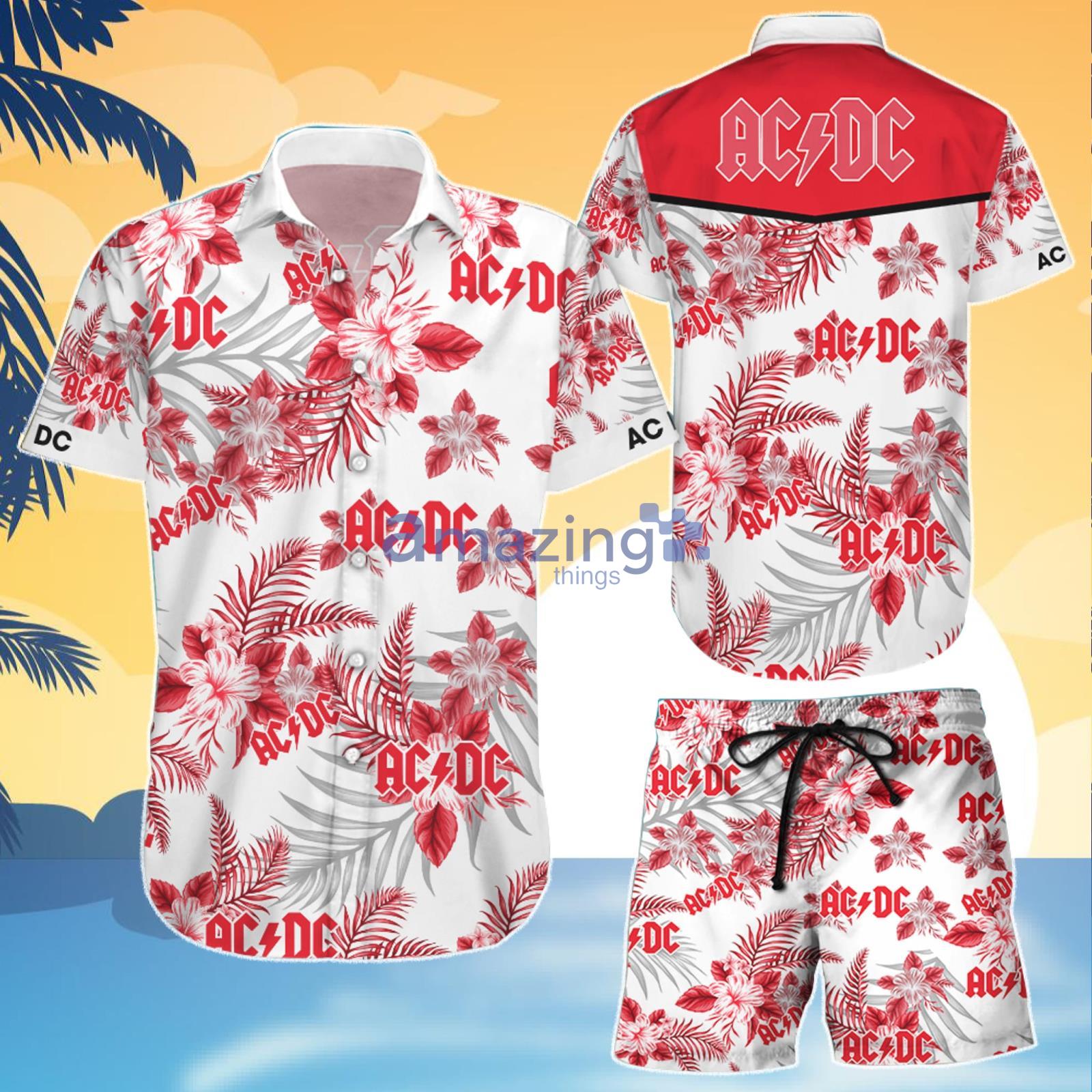Acdc Rock Band Combo Hawaiian Shirt And Shorts Product Photo 1