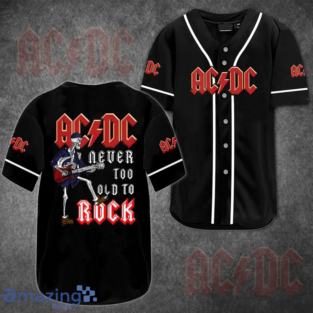 ACDC Skull Rock Baseball Jersey Shirt
