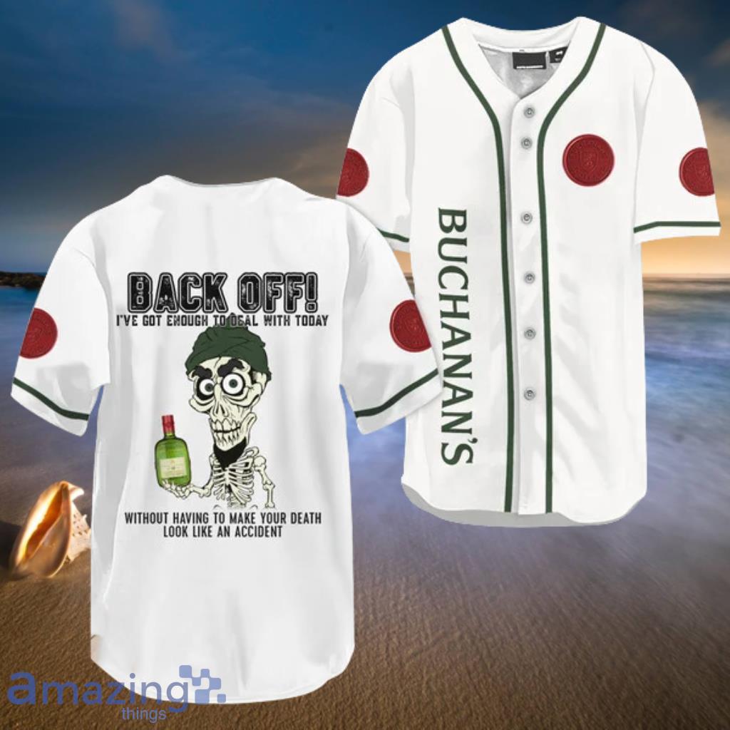 Achmed Back Off With Buchanan's Whisky Baseball Jersey Shirt image Achmed Back Off With Buchanan's Whisky Baseball Jersey Shirt - Achmed Back Off With Buchanan's Whisky Baseball Jersey Shirt