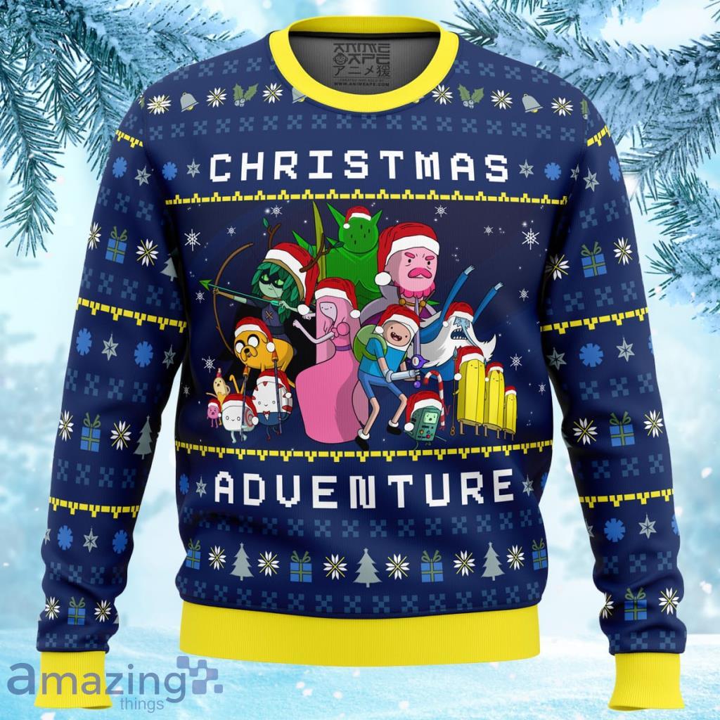 Adventure Time Christmas Quest Ugly Christmas Sweater - Adventure Time Christmas Quest Ugly Christmas Sweater