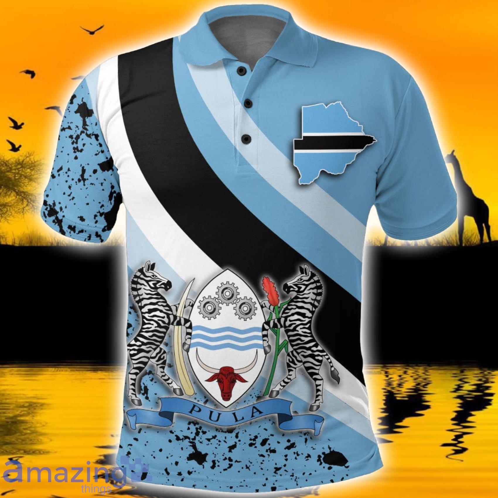 Africa Style Botswana Special Flag Polo Shirt For Men And Wonen Product Photo 1