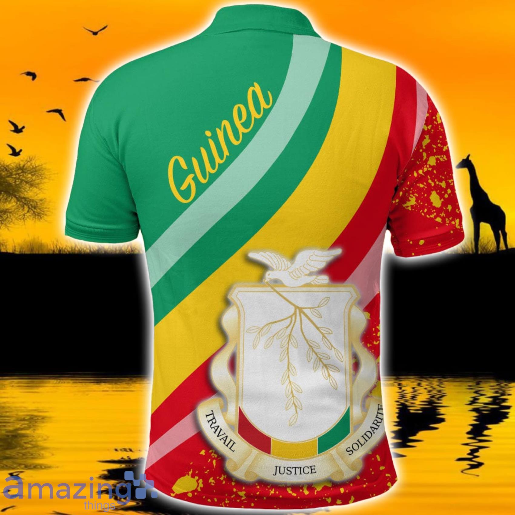 Africa Style Guinea Special Flag Polo Shirt For Men And Wonen image Africa Style Guinea Special Flag Polo Shirt For Men And Wonen Product Photo 2
