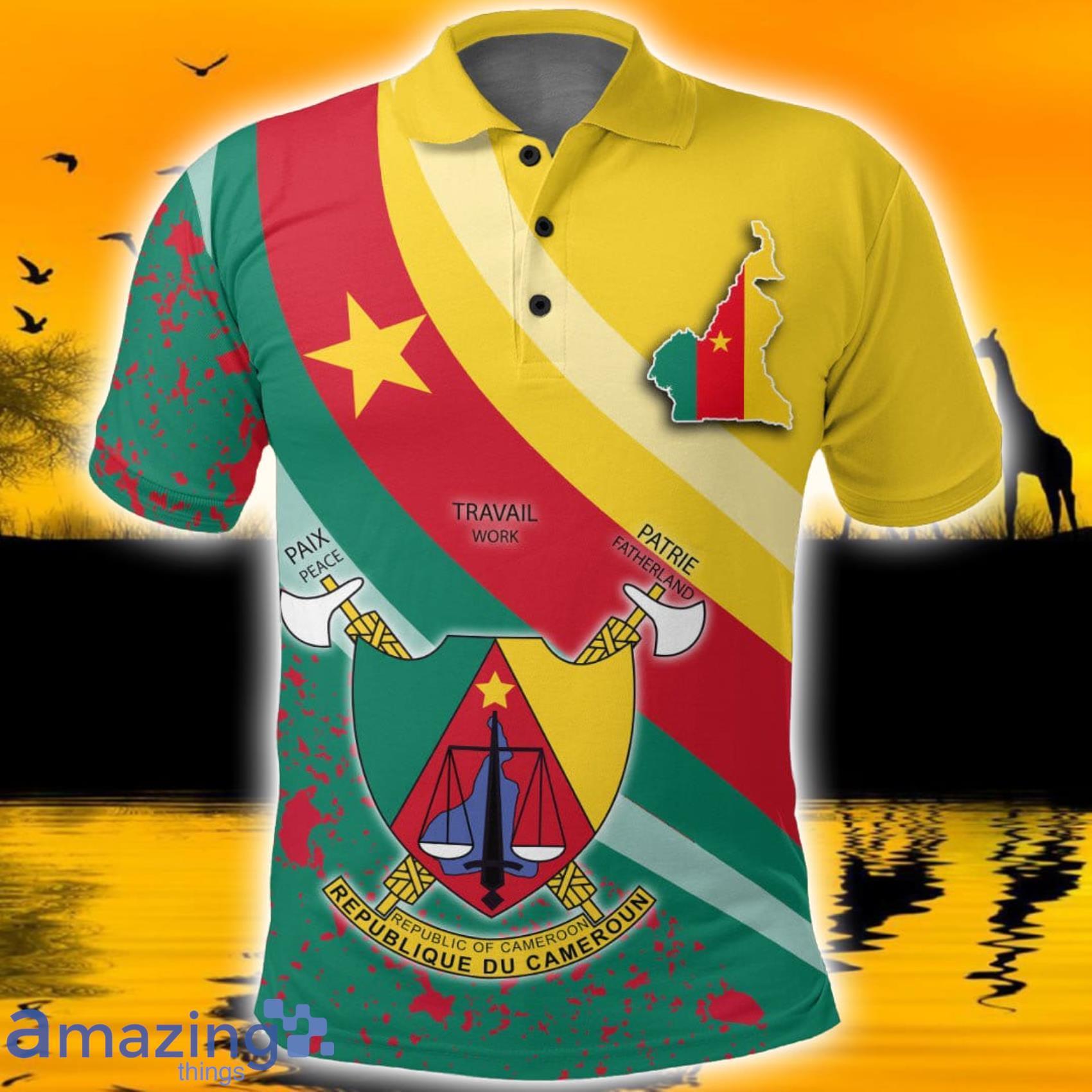 Africa Zone Style Cameroon Special Flag Polo Shirt For Men And Women Product Photo 1