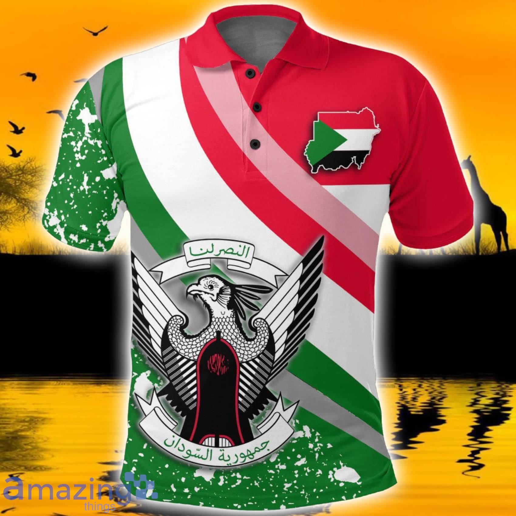 Africa Zone Style Sudan Special Flag Polo Shirt For Men And Women