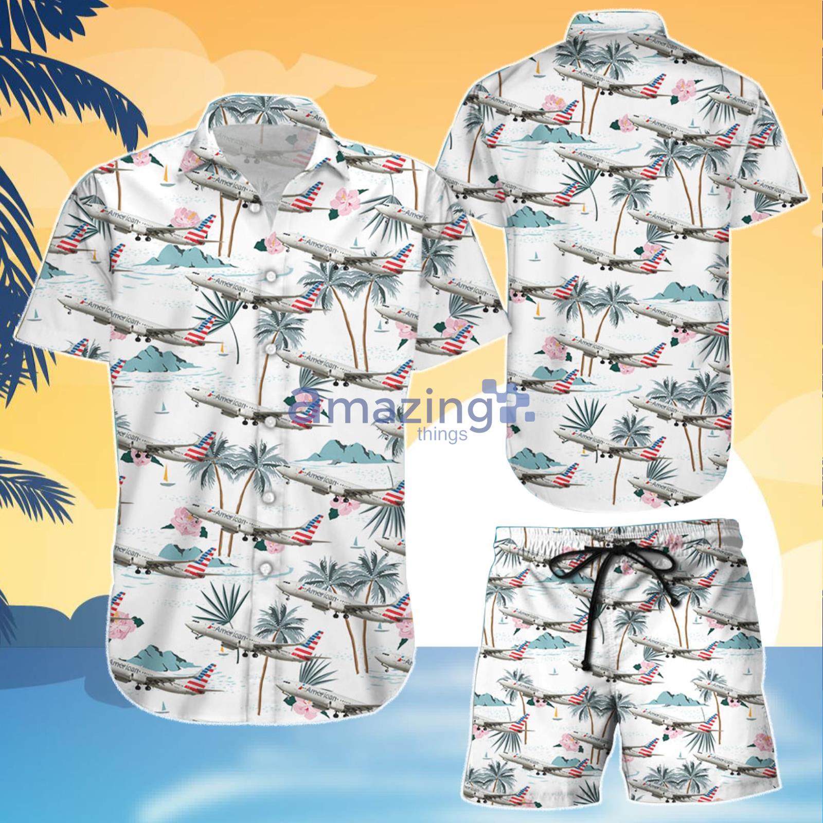 Airbus A321 American Airlines Combo Hawaiian Shirt And Shorts Gift For Summer Vacation Product Photo 1