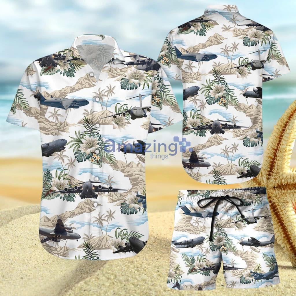 Airplan Flying Plane With Flower Hawaiian Shirt And Short - Airplan Flying Plane With Flower Hawaiian Shirt And Short