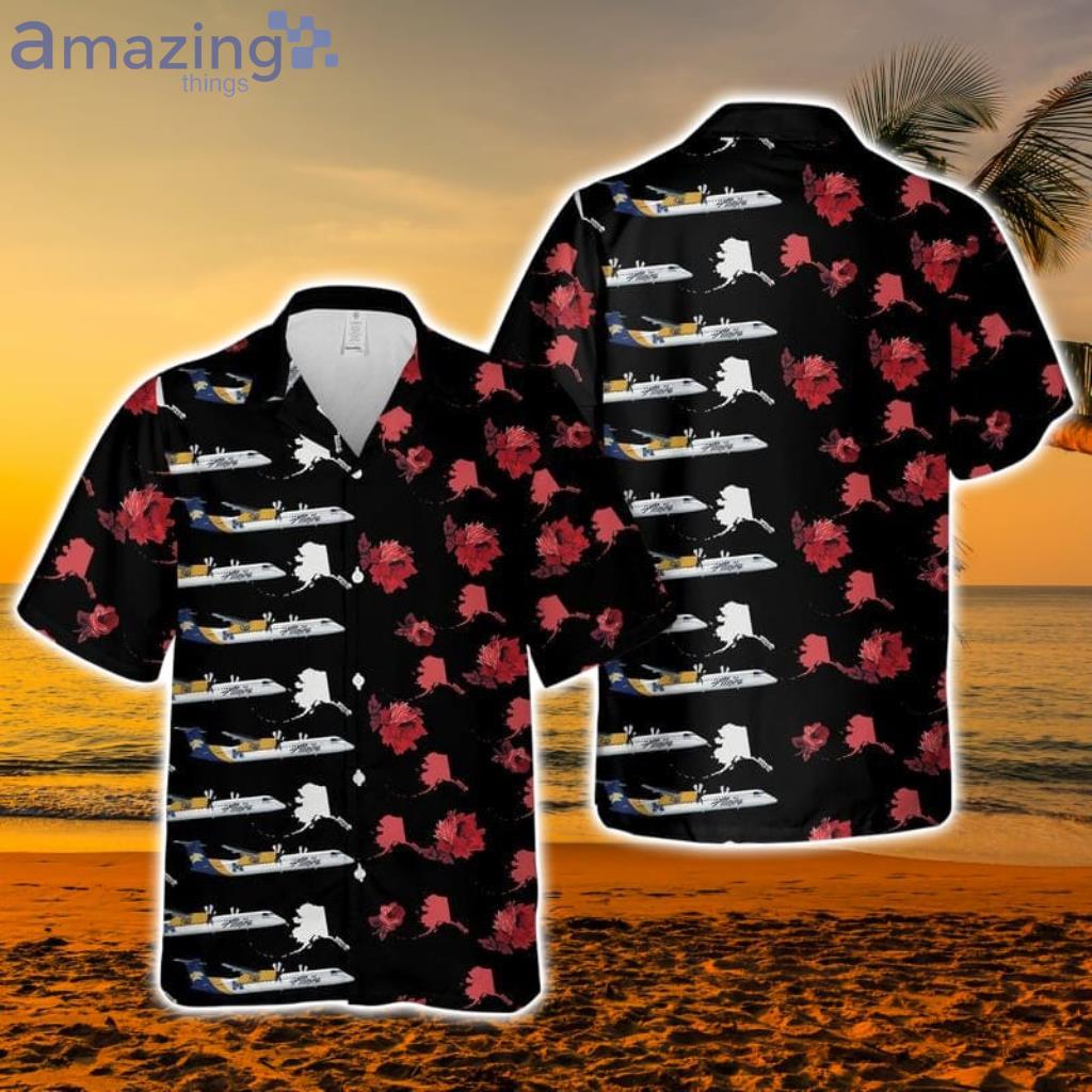 Alaska Airlines With Roses Hawaiian Shirt - Alaska Airlines With Roses Hawaiian Shirt