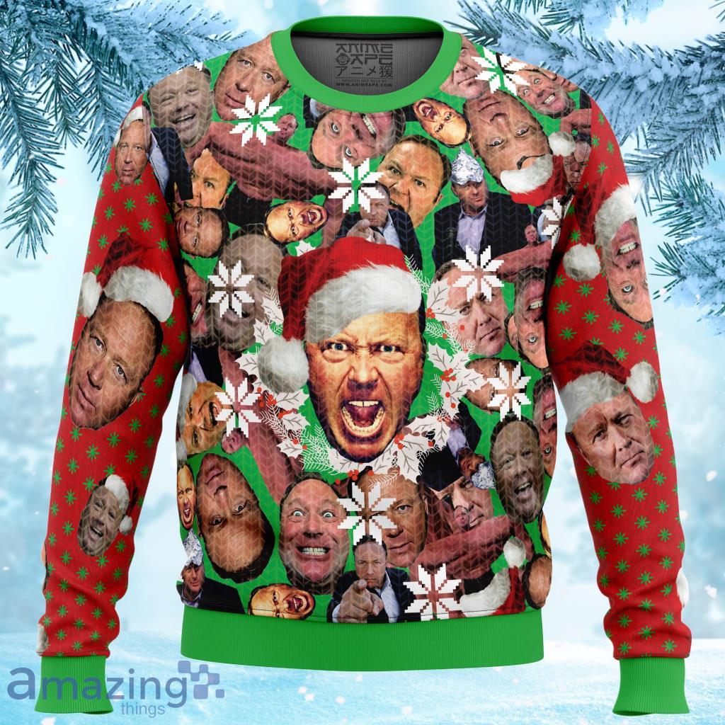 Alex Jones Ugly Christmas Sweater - Alex Jones Ugly Christmas Sweater