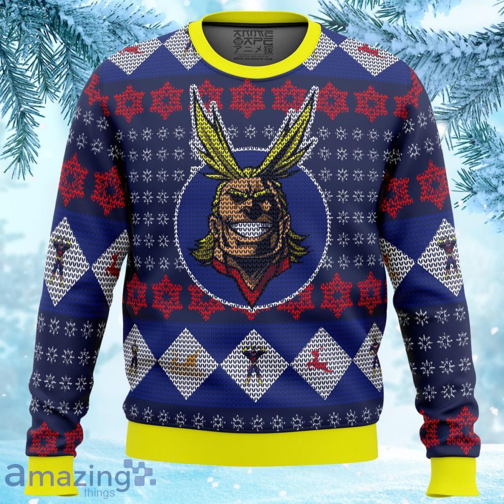 All Might My Hero Academia Ugly Christmas Sweater 3D - All Might My Hero Academia Ugly Christmas Sweater