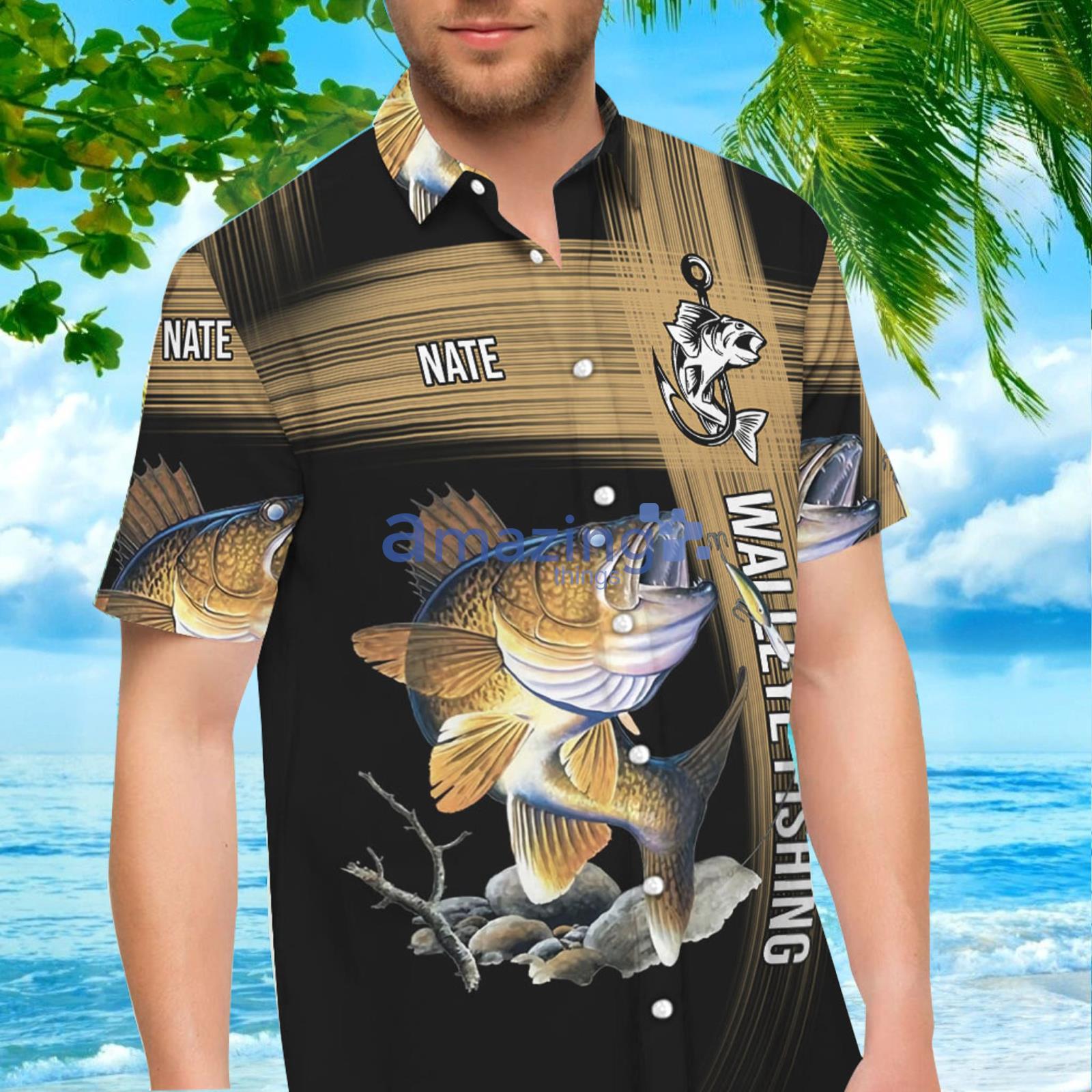Aloha Hook Walleye Fishing Hawaiian Shirt And Short Gift For Summer