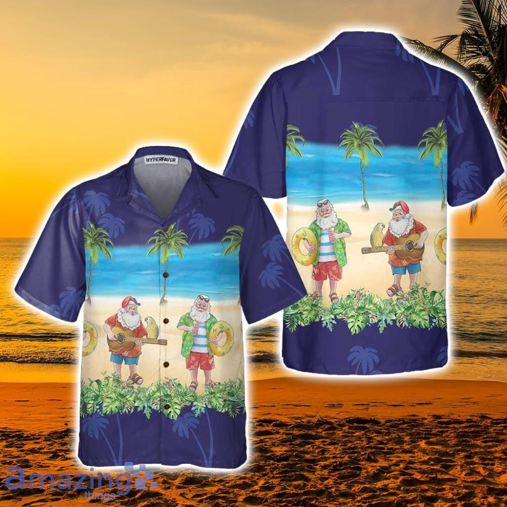 Aloha Shirt Santa Tropical Hawaiian Shirt - Aloha Shirt Santa Tropical Hawaiian Shirt