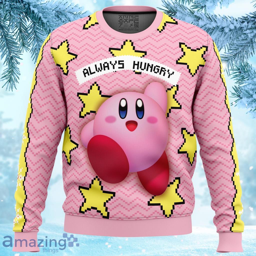 Always Hungry Kirby Ugly Christmas Sweater 3D - Always Hungry Kirby Ugly Christmas Sweater