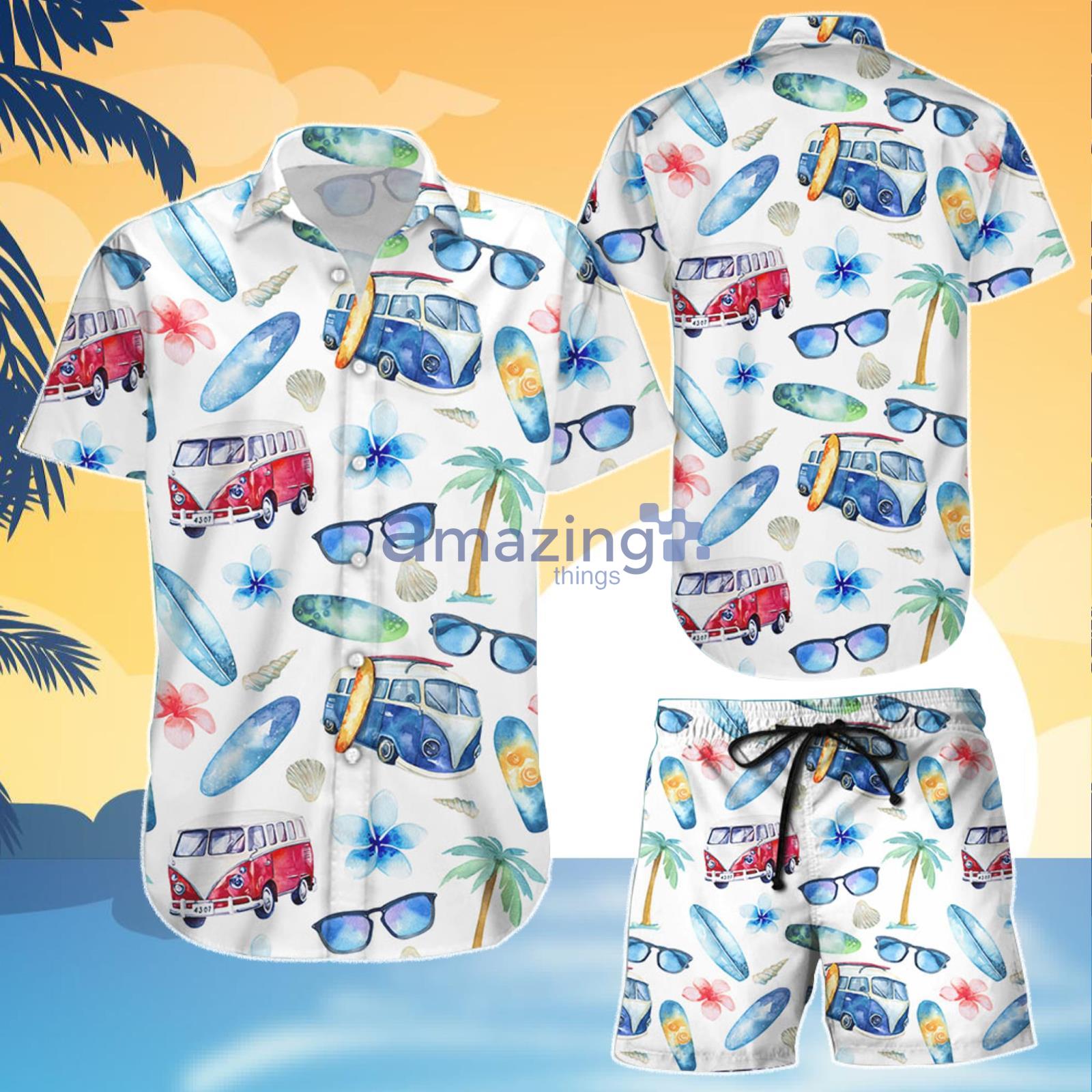 Amazing Bus Beach Holiday Combo Hawaiian Shirt And Shorts Product Photo 1