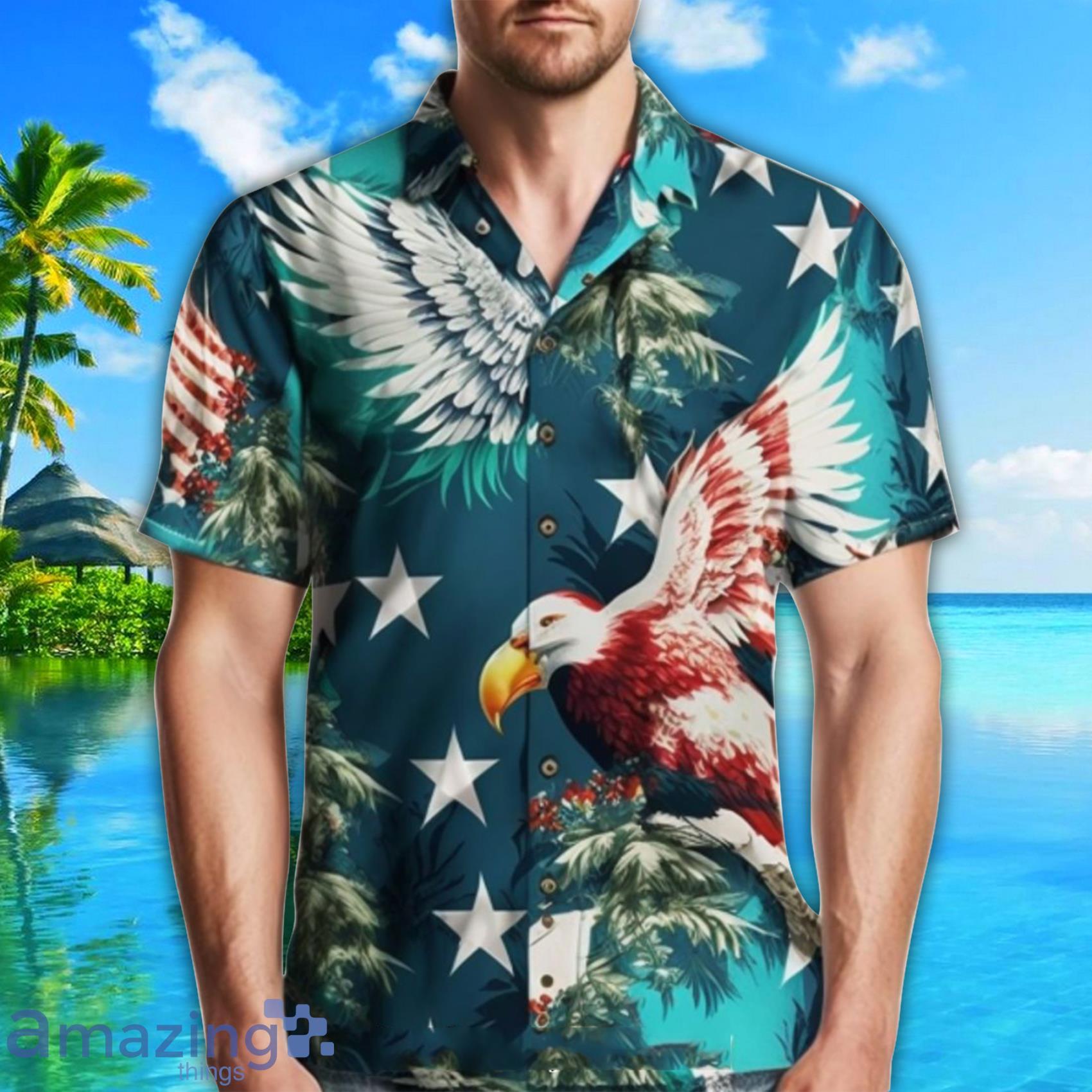 American Flag All Over Print Hawaiian Shirt Hot 2023 Product Photo 1