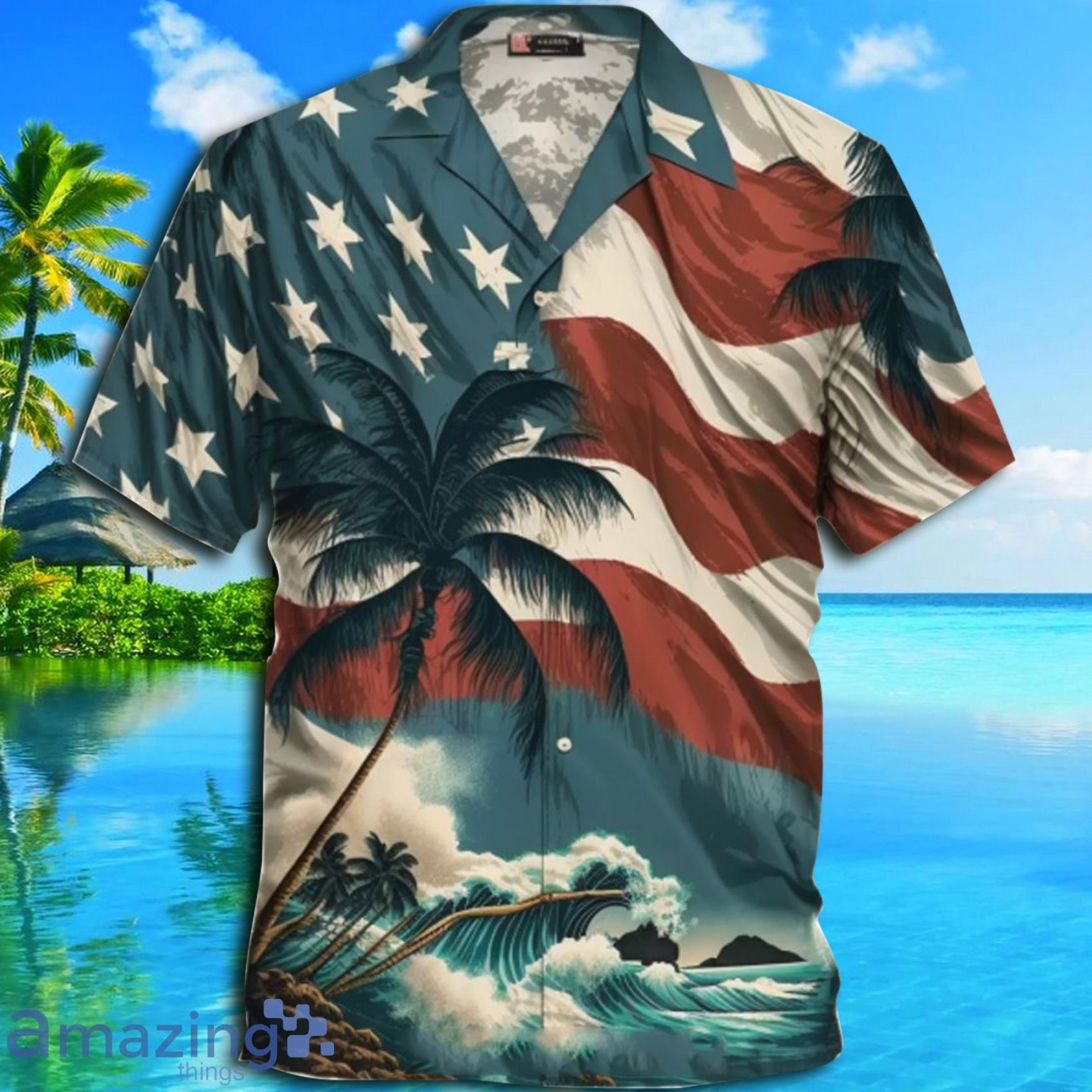 American Flag All Over Print Hawaiian Shirt Trending Summer 2023 Product Photo 1
