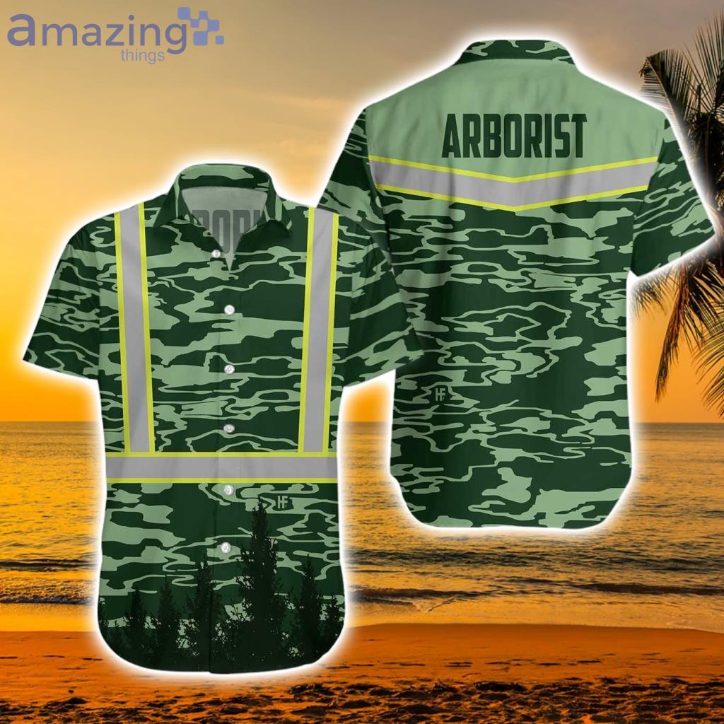 Arborist Safety Shirt Tropical Hawaiian Shirt - Arborist Safety Shirt Tropical Hawaiian Shirt