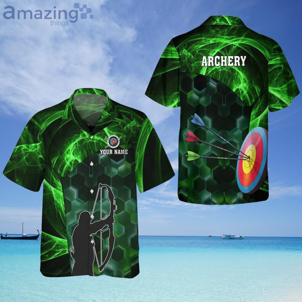 Archer And Target Board Green Hawaiian Shirt - Archer And Target Board Green Hawaiian Shirt