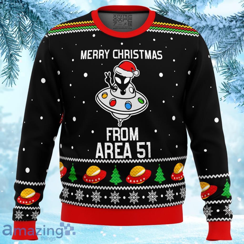 Area 51 Aliens Ugly Christmas Sweater 3D - Area 51 Aliens Ugly Christmas Sweater