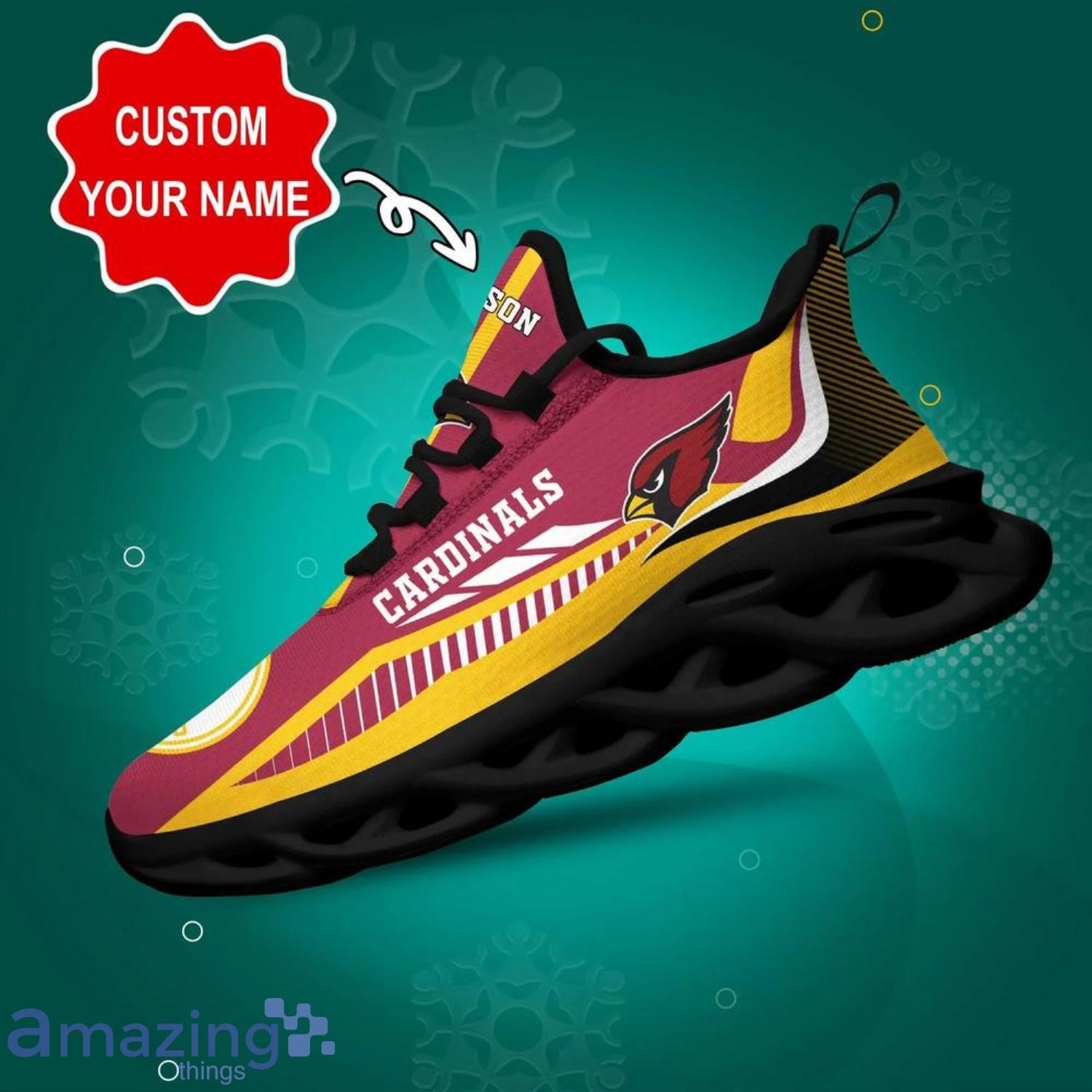 Arizona Cardinals NFL Max Soul Shoes Custom Name Running Shoes Product Photo 1