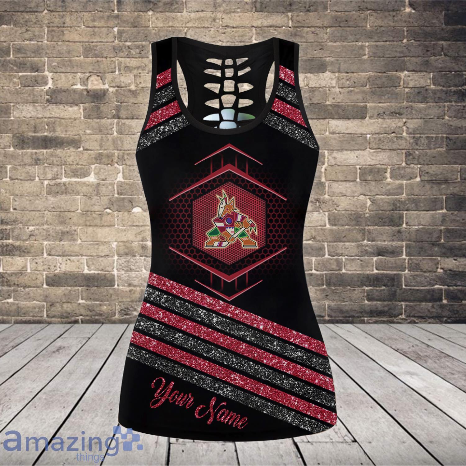 Arizona Coyotes Personalized Name Combo Hollow Tank Top And Leggings For Fans Product Photo 1