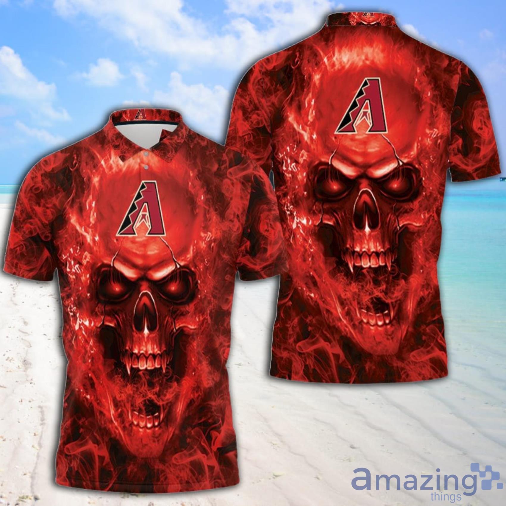 Arizona Diamondbacks MLB Fans Skull Polo Shirt All Over Print Shirt 3D T-Shirt Product Photo 1