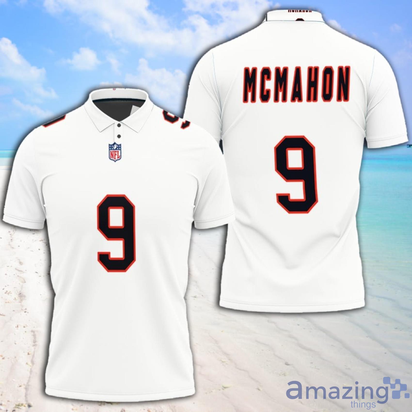 Art Chicago Bears Jim Mcmahon Number 9 Great Player NFL American Football Team Custom Game White Polo Shirt Product Photo 1