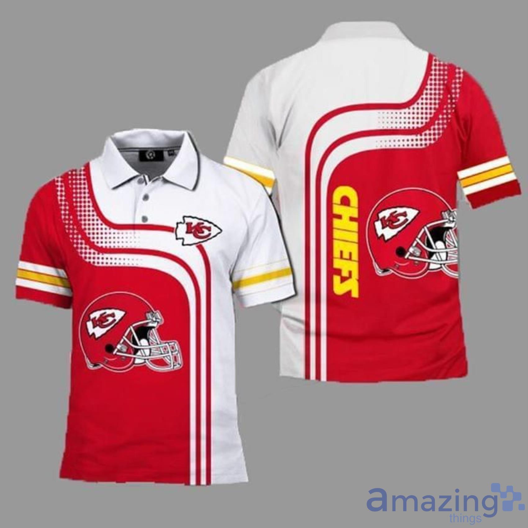 Art Kansas City Chiefs NFL Printed Full Print Polo Shirt Product Photo 1