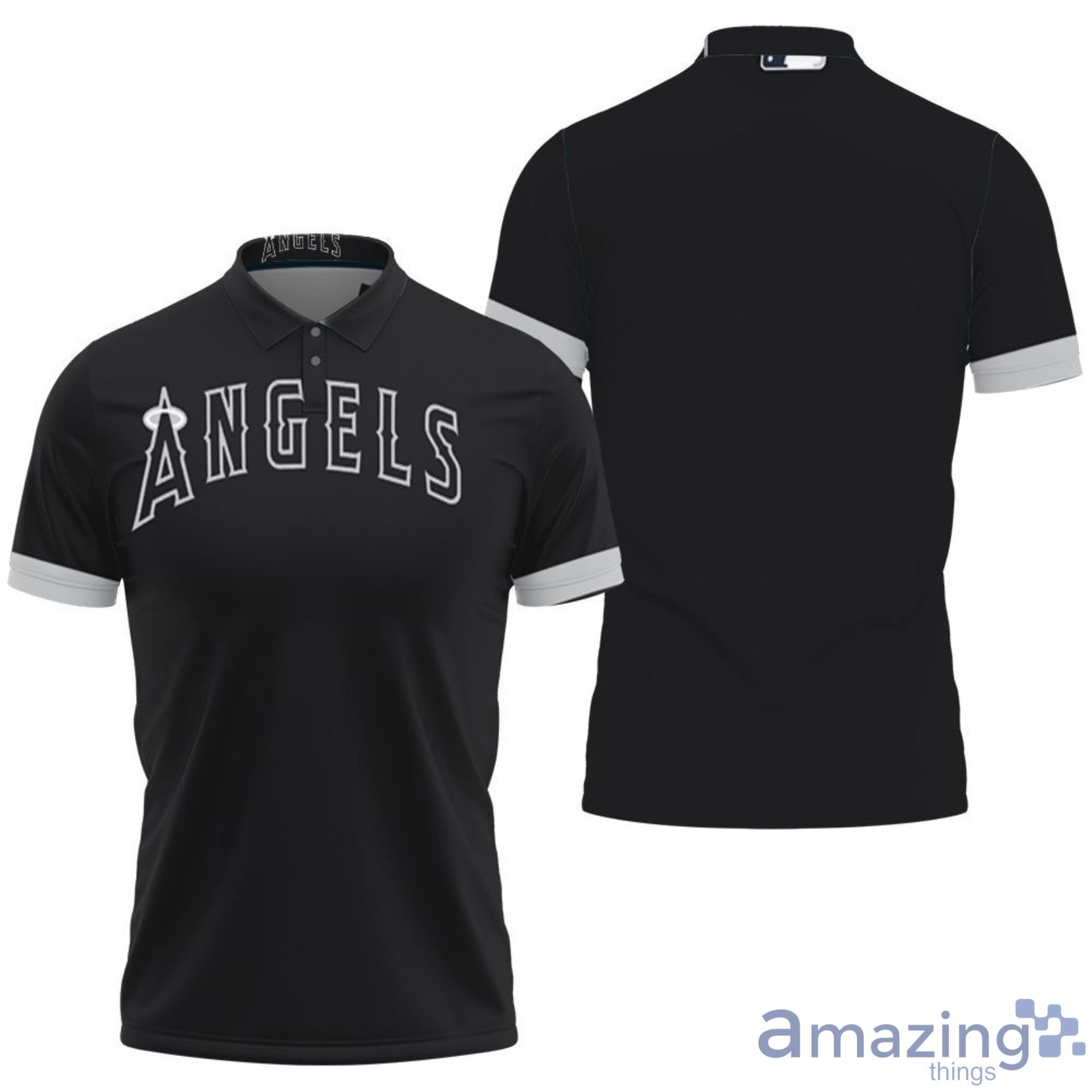 Art Los Angeles Angels Black 2019 Jersey Inspired Style Full Print Polo Shirt Product Photo 1