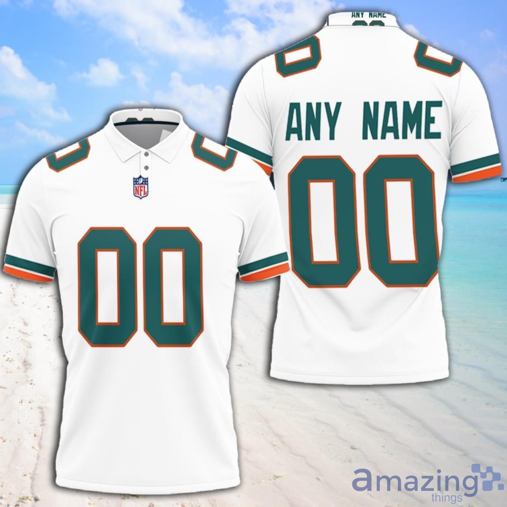 Art Miami Dolphins NFL American Football White 2019 Alternate Game Polo Shirt Product Photo 1