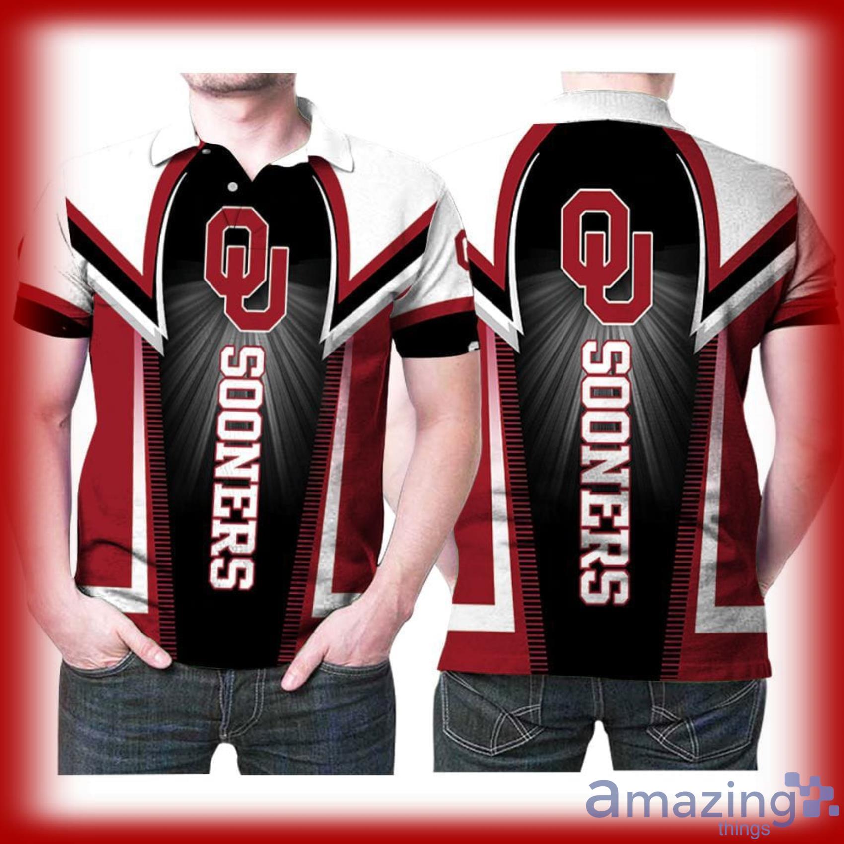 Art Oklahoma Sooners Bright Logo Full Print Polo Shirt Product Photo 1