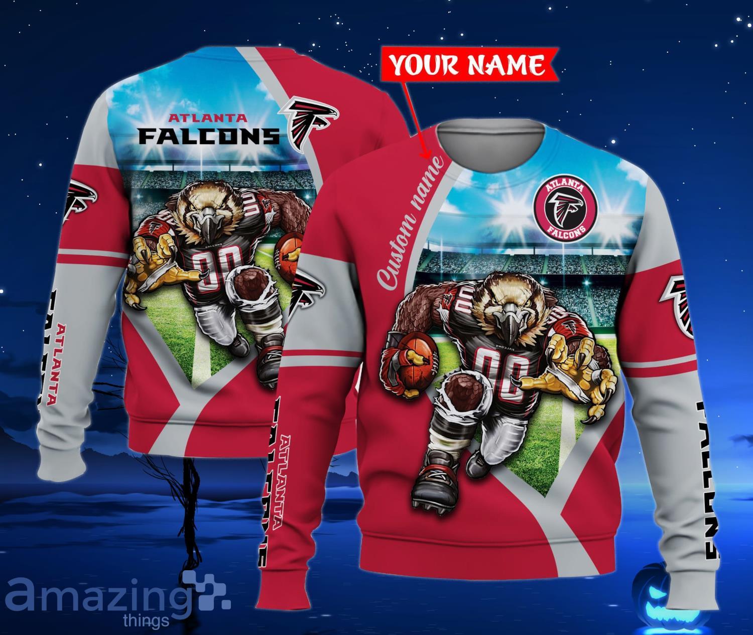 Atlanta Falcons Mascot Personalized Name 3D All Over Print Shirt For Fans image Atlanta Falcons Mascot Personalized Name 3D All Over Print Shirt For Fans Product Photo 3