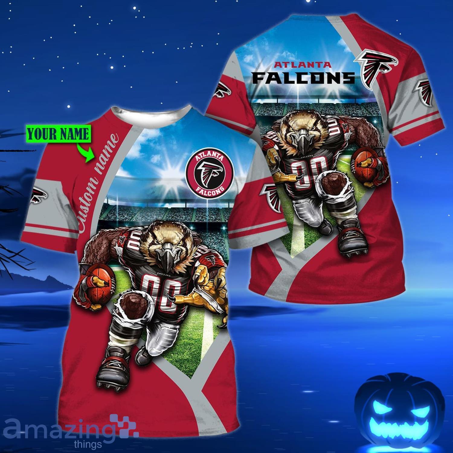 Atlanta Falcons Mascot Personalized Name 3D All Over Print Shirt For Fans image Atlanta Falcons Mascot Personalized Name 3D All Over Print Shirt For Fans Product Photo 4