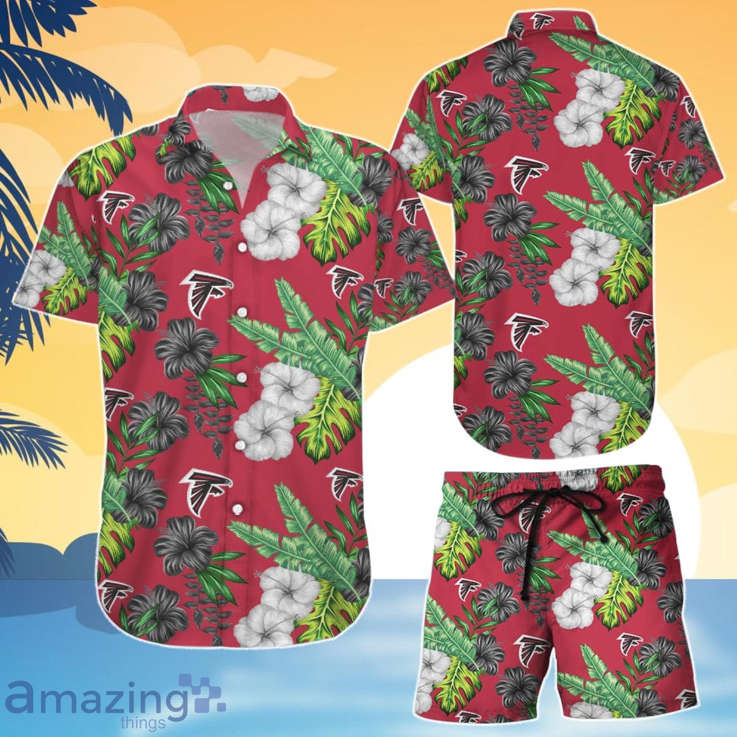 Atlanta Falcons Nfl Mens Floral All Over Printed Combo Hawaiian Shirt And Shorts Product Photo 1