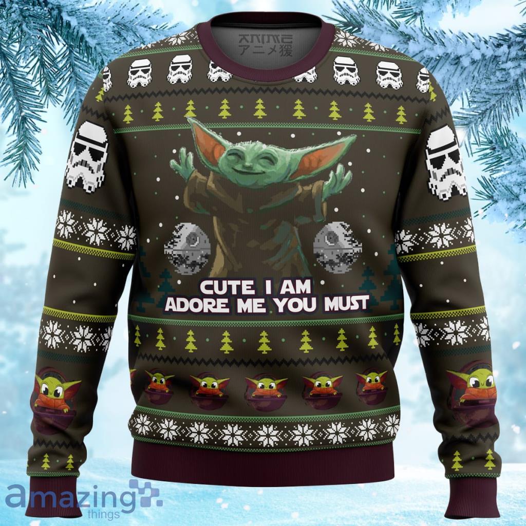 Baby Yoda Cute Mandalorion Star Wars Ugly Christmas Sweater 3D - Baby Yoda Cute Mandalorion Star Wars Ugly Christmas Sweater