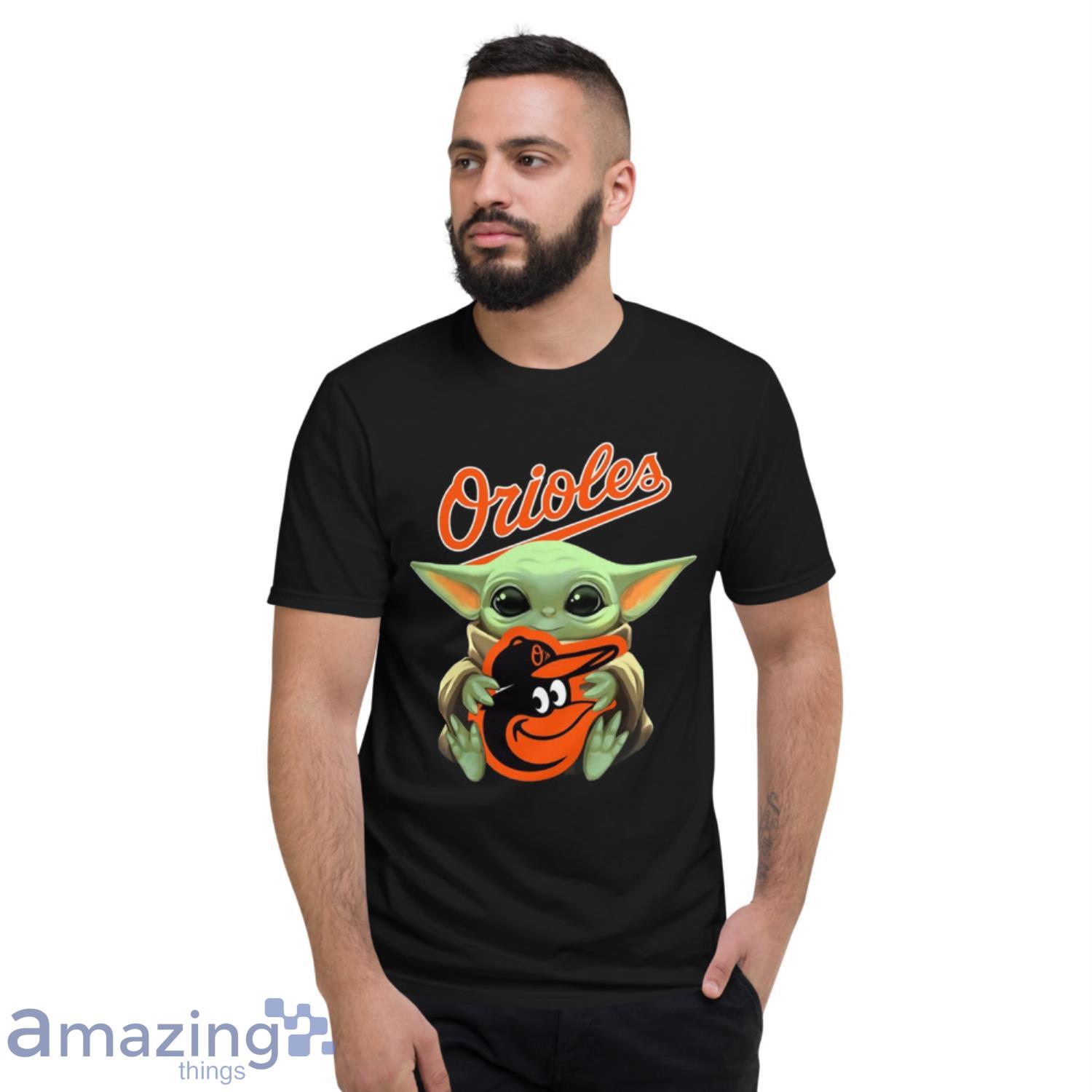 Baby Yoda Hug Logo Baltimore Orioles Sport Shirt - High-Quality