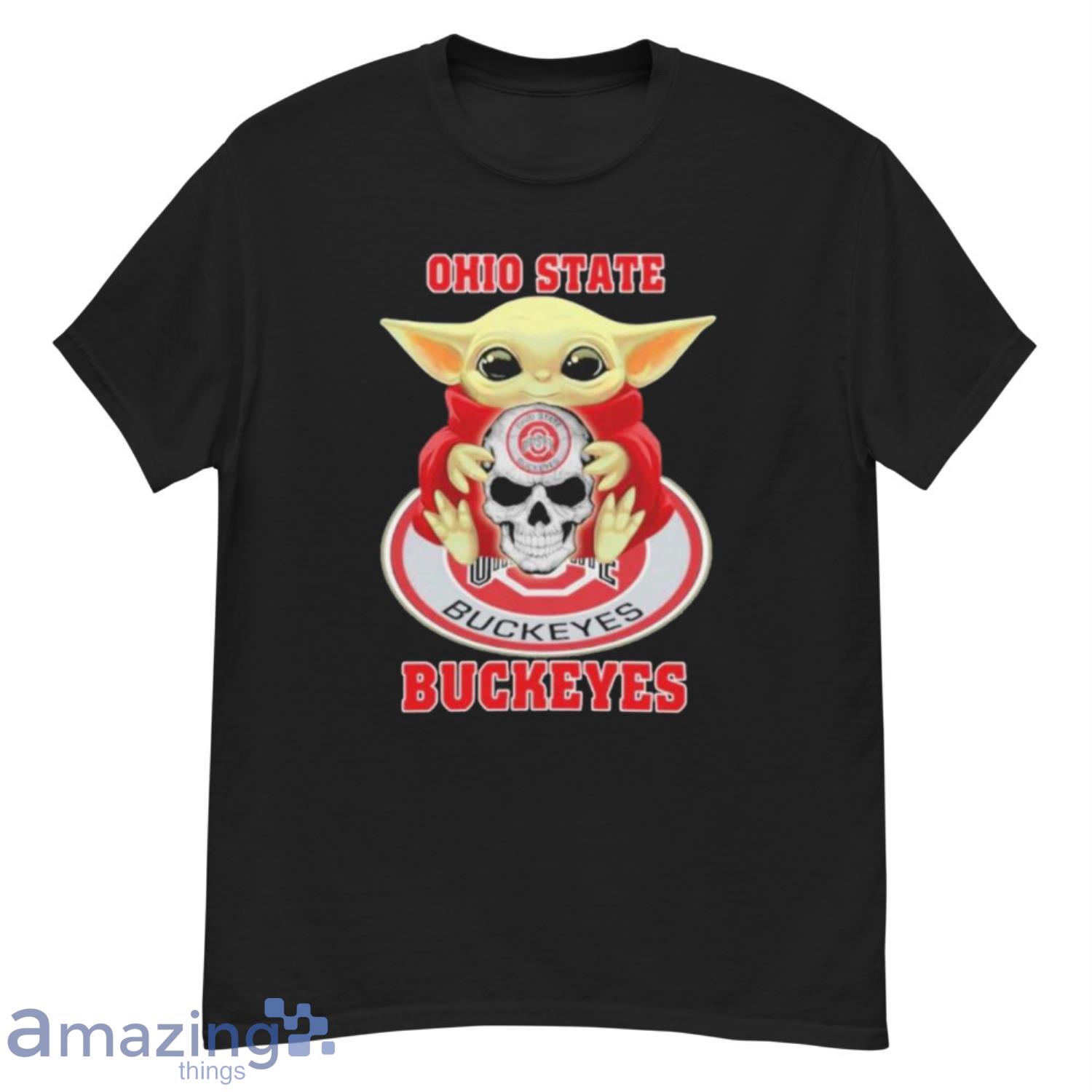 Baby Yoda Hug Skull Ohio State Buckeyes Shirt - G500 Men’s Classic T-Shirt