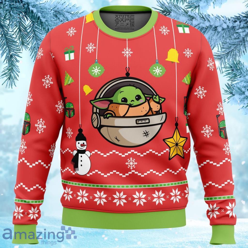 Baby Yoda Ugly Christmas Sweater 3D - Baby Yoda Ugly Christmas Sweater