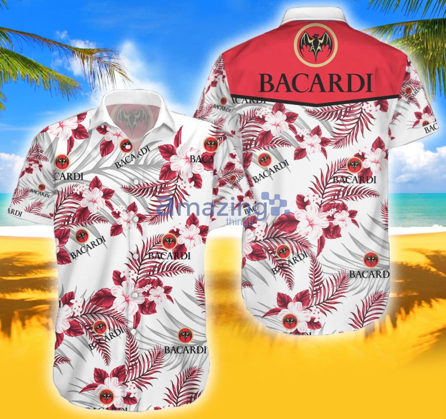 Bacardi Tropical Aloha Combo Hawaiian Shirt And Shorts Gift For Summer image Bacardi Tropical Aloha Combo Hawaiian Shirt And Shorts Gift For Summer Product Photo 3